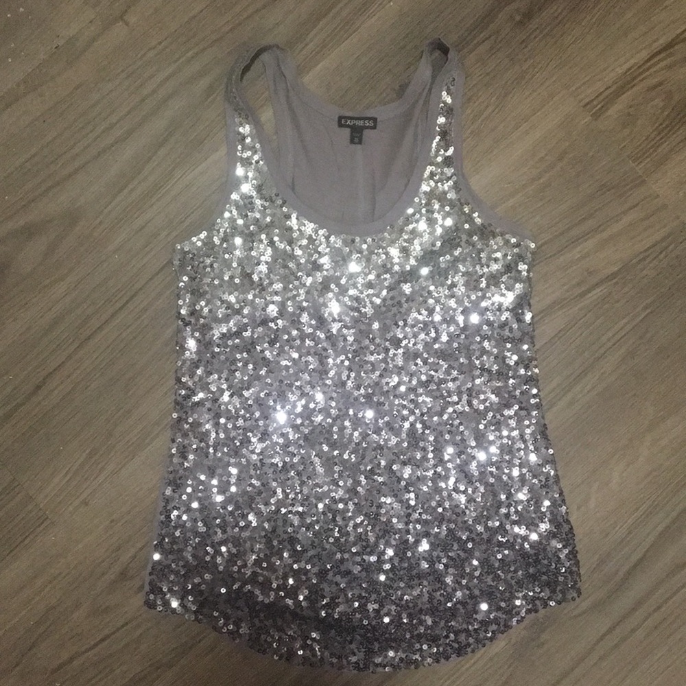 Express xs sequin tank top